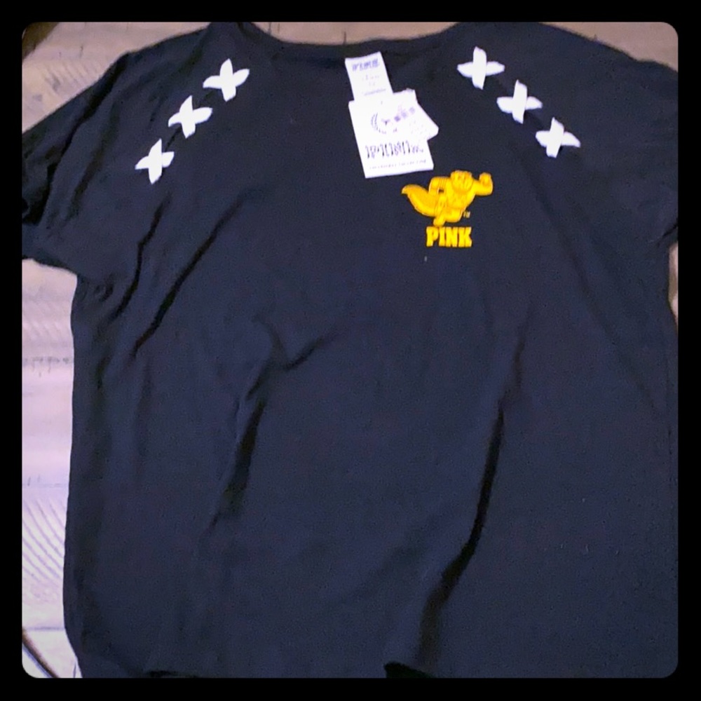 Football style Minnesota Gophers Tee PINK brand